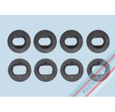 Alfombrillas Caucho Color Negro Con Clips Clips Ovalados 4 Piezas