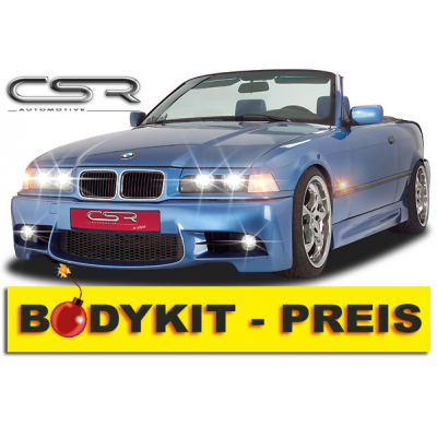 KIT CARROCERIA BMW E36 Kit carroceria (P. Delantero, P. Trasero, Taloneras, *Otros (*Consultar) ) Referencias incluidas FSK081;H