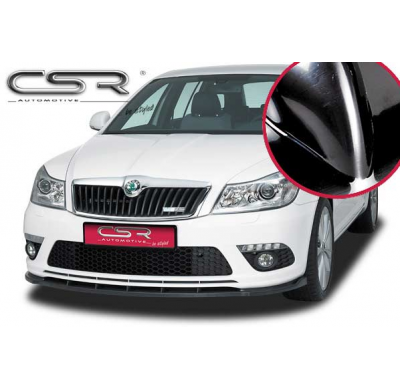 Spoiler añadido delantero Negro brillante Skoda Octavia II (1Z) RS CSL001-G