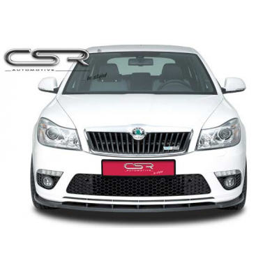 Spoiler añadido delantero Negro brillante Skoda Octavia II (1Z) RS CSL001-G