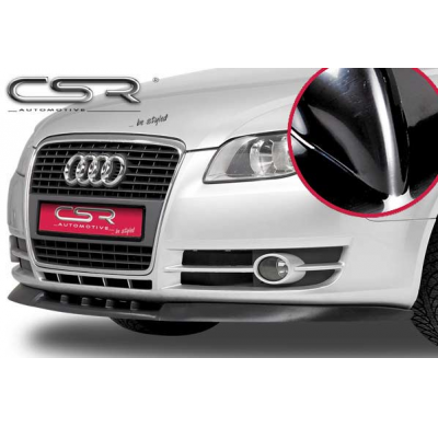 Spoiler añadido delantero Negro brillante Audi A4 B7 CSL009-G
