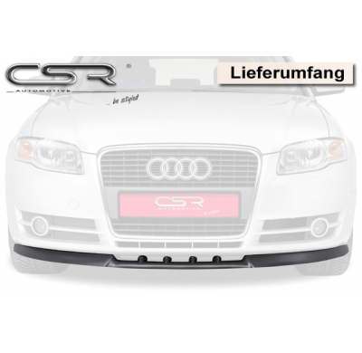 Spoiler añadido delantero Negro brillante Audi A4 B7 CSL009-G