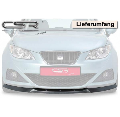 Spoiler añadido delantero Negro brillante Seat Ibiza 6J CSL023-G