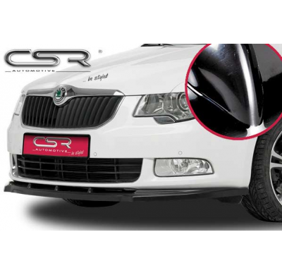 Spoiler añadido delantero Negro brillante Skoda Superb II CSL031-G