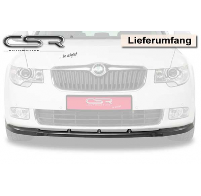 Spoiler añadido delantero imitacion carbono Skoda Superb II CSL031-C
