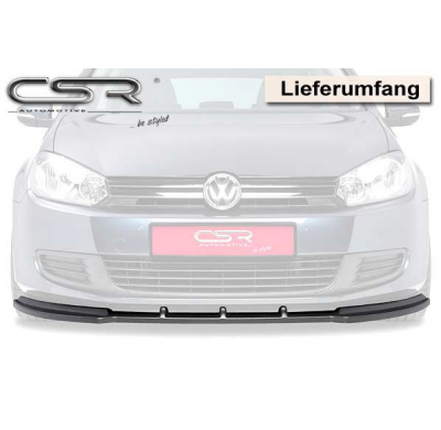 Spoiler añadido delantero Negro brillante VW Golf 6 CSL035-G