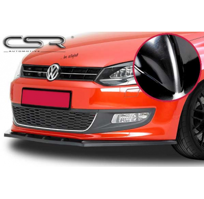 Spoiler añadido delantero Negro brillante VW Polo 6R CSL038-G