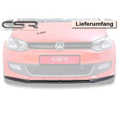 Spoiler añadido delantero Negro brillante VW Polo 6R CSL038-G