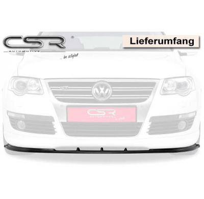 Spoiler añadido delantero Negro brillante VW Passat 3C B6 R-Line CSL040-G