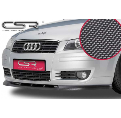 Spoiler añadido delantero imitacion carbono Audi A3 8P 8PA CSL043-C