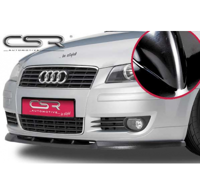 Spoiler añadido delantero Negro brillante Audi A3 8P 8PA CSL043-G