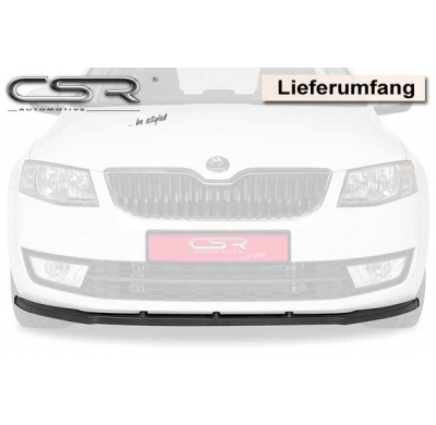 Spoiler añadido delantero Negro brillante Skoda Octavia 3 CSL059-G