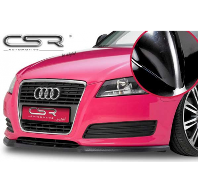 Spoiler añadido delantero Negro brillante Audi A3 8P/8PA CSL082-G