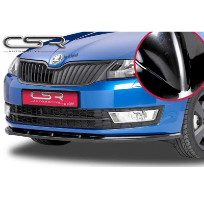 Spoiler añadido delantero Negro brillante Skoda Rapid (Typ NH) CSL092-G