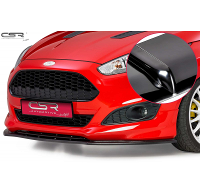 Spoiler añadido delantero Negro brillante Ford Fiesta MK7 ST-Line CSL098-G