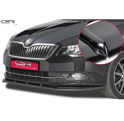 Spoiler añadido delantero imitacion carbono Skoda Superb II CSL101-C