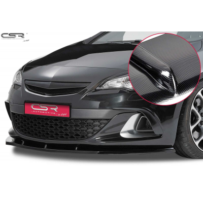 Spoiler añadido delantero imitacion carbono Opel Astra J OPC/GTC CSL130-C