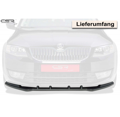 Spoiler añadido delantero Negro brillante Skoda Octavia 3 Typ 5E CSL134-G