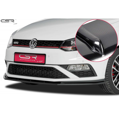Spoiler añadido delantero imitacion carbono VW Polo V Typ 6C GTI CSL140-C