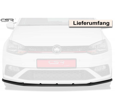 Spoiler añadido delantero imitacion carbono VW Polo V Typ 6C GTI CSL140-C