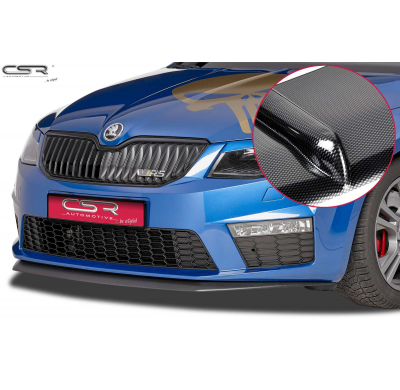 Spoiler añadido delantero imitacion carbono Skoda Oktavia 3 Typ 5E CSL150-C