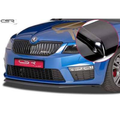 Spoiler añadido delantero Negro brillante Skoda Octavia 3 Typ 5E RS CSL150-G