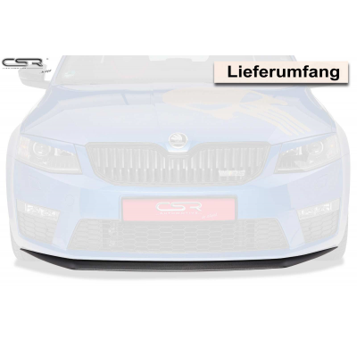 Spoiler añadido delantero Negro brillante Skoda Octavia 3 Typ 5E RS CSL150-G