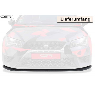 Spoiler añadido delantero Negro brillante Seat Leon 3 Cupra/FR CSL151-G