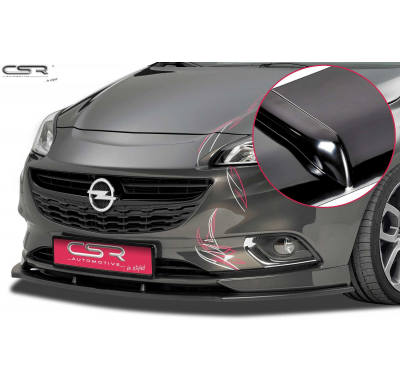 Spoiler añadido delantero Negro brillante Opel Corsa E OPC/VXR/OPC-LINE CSL154-