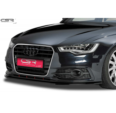 Spoiler añadido delantero Negro brillante Audi A6 C7 S-Line / S6 CSL163-G