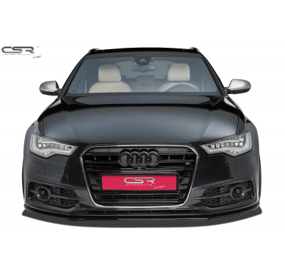 Spoiler añadido delantero Negro brillante Audi A6 C7 S-Line / S6 CSL163-G