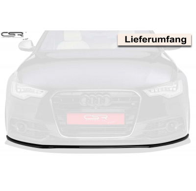 Spoiler añadido delantero Negro brillante Audi A6 C7 S-Line / S6 CSL163-G