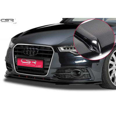 Spoiler añadido delantero imitacion carbono Audi A6 C7 S-Line / S6 CSL163-C