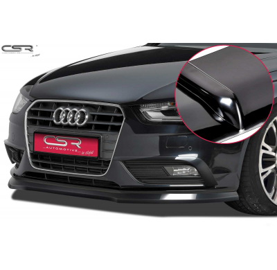 Spoiler añadido delantero Negro brillante Audi A4 B8 CSL176-G