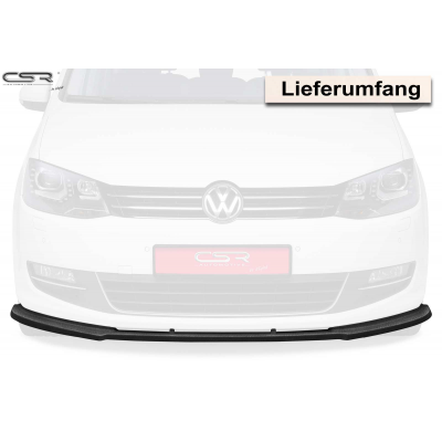 Spoiler añadido delantero Negro brillante VW Sharan II CSL184-G