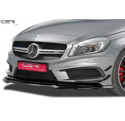 Spoiler añadido delantero Negro brillante Mercedes A / CLA  AMG / AMG-Line CSL196-G