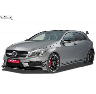 Spoiler añadido delantero Negro brillante Mercedes A / CLA  AMG / AMG-Line CSL196-G