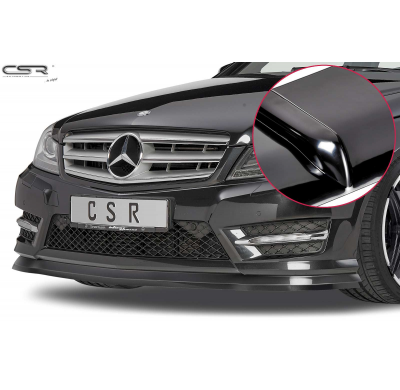 Spoiler añadido delantero Negro brillante Mercedes C-Klasse S204 CSL308-G