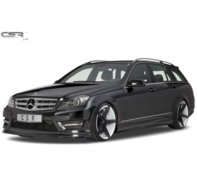 Spoiler añadido delantero Negro brillante Mercedes C-Klasse S204 CSL308-G