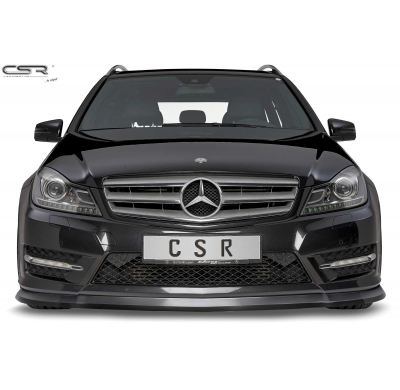 Spoiler añadido delantero Negro brillante Mercedes C-Klasse S204 CSL308-G