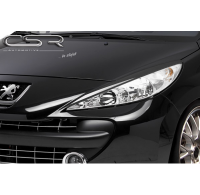 PESTAÑAS FAROS DELANTEROS ABS Peugeot 207 Todos modelos AÑO  2006-2012