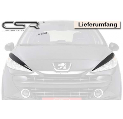 Pestañas faros carbon look Peugeot 207 SB092-C
