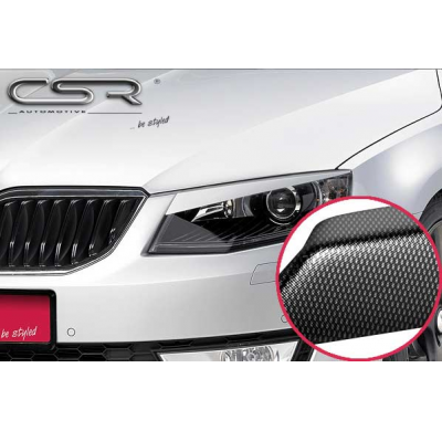 Pestañas faros carbon look Skoda Octavia 3 Typ 5E SB197-C