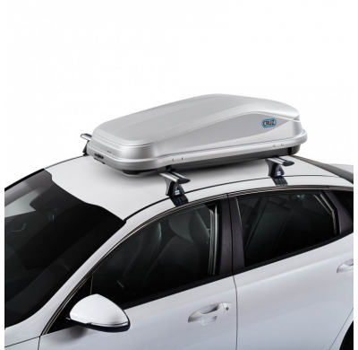 BAUL DE TECHO CRUZ Easy 320GM -gris mate- U80 Cofre de techo versátil para montaje sobre barras.