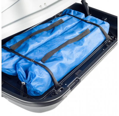 BAUL DE TECHO CRUZ Easy 320GM -gris mate- U80 Cofre de techo versátil para montaje sobre barras.