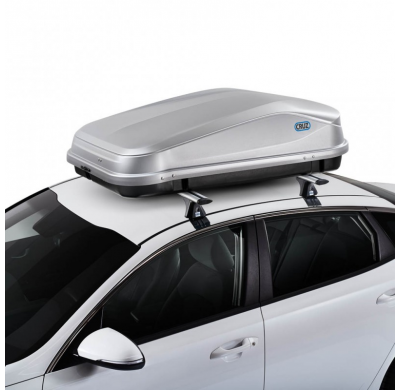BAUL DE TECHO CRUZ Easy 420GM -gris mate- U80 Cofre de techo versátil para montaje sobre barras.