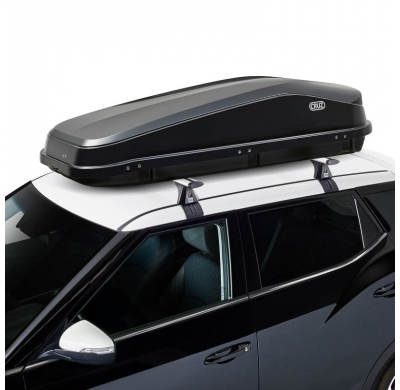 BAUL DE TECHO CRUZ Easy 430N -negro brillo- U80 Cofre de techo versátil para montaje sobre barras.