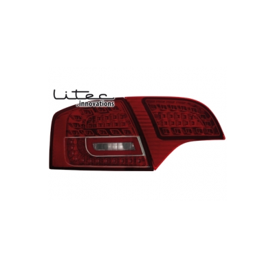 Pilotos Traseros Led Audi A4 Avant B7 04-08 _ Rojo/Crystal
