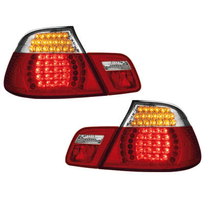 Pilotos Traseros Led Bmw E46 2d 00-07 _ Rojo/Crystal
