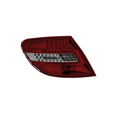 Pilotos Traseros Led Mercedes Benz C W204 07  _ Rojo/Crystal